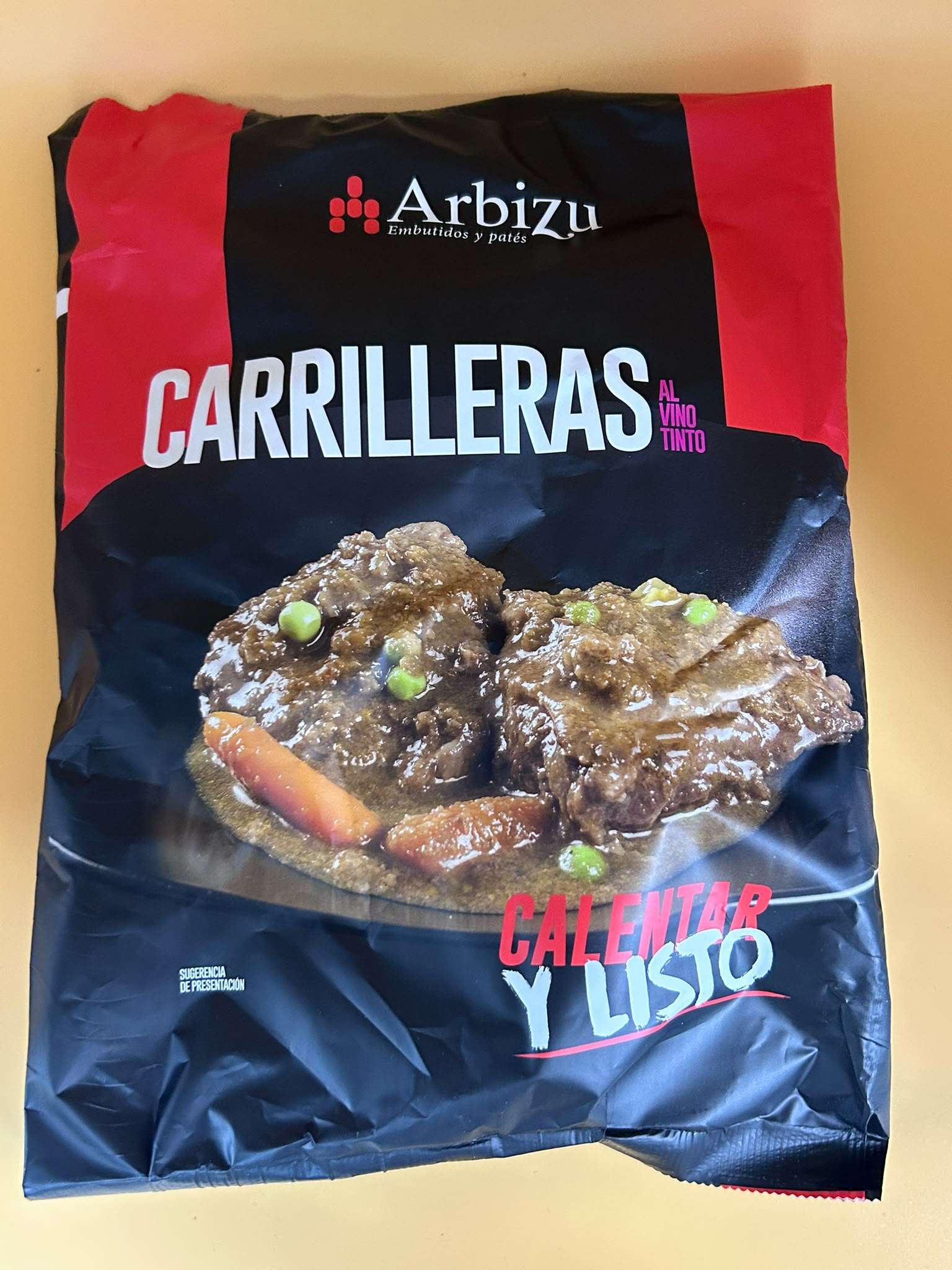 Carrilleras al vino tinto Arbizu